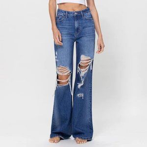 90's Loose Distressed Jeans / size 26 / size 29 / VERVET by Flying Monkey